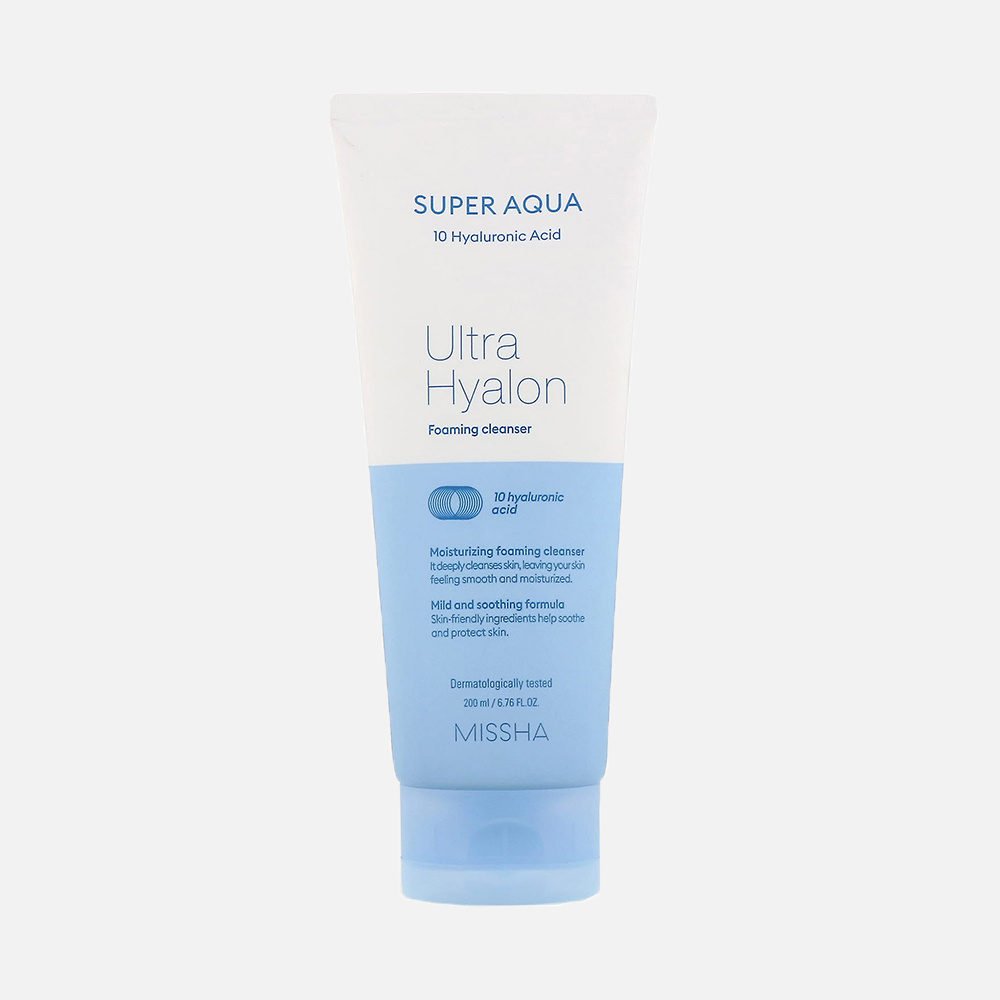 Пенка для очищения лица Missha Super Aqua Ultra Hyalron Cleansing Foam